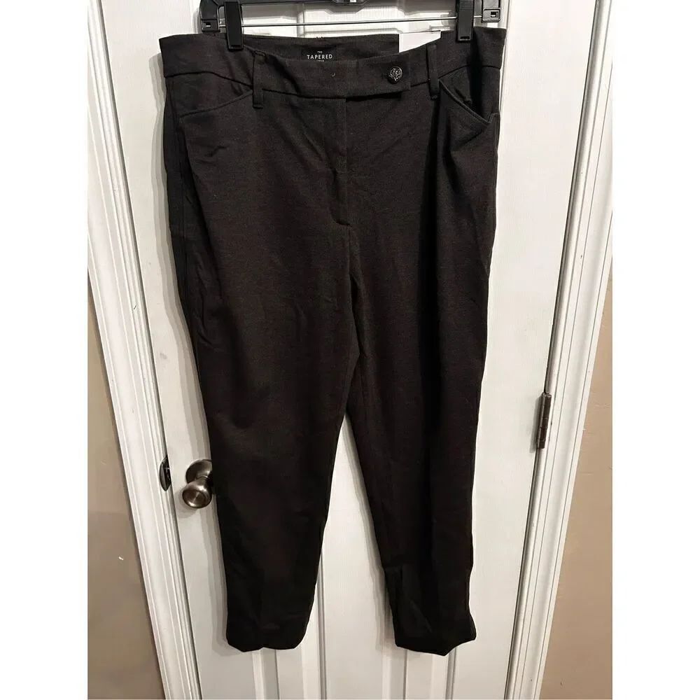 White House black market stretchy gray tapered ankle pants size 12 work pants NW